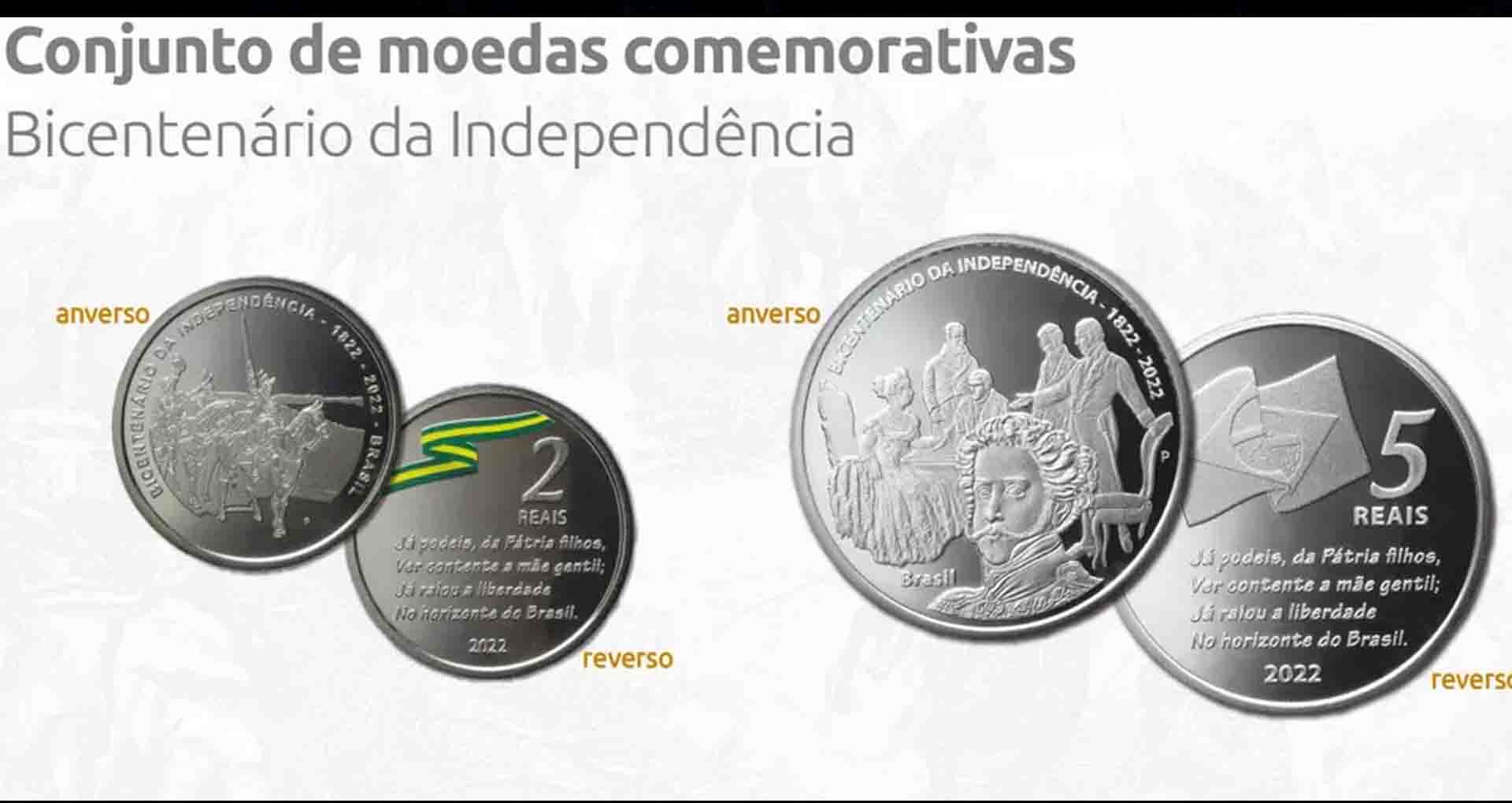 Veja como comprar as moedas comemorativas de R$ 2 e R$ 5