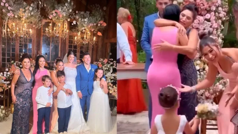 Sem nem se olharem, Simone e Simaria se reencontram em casamento; VÍDEO