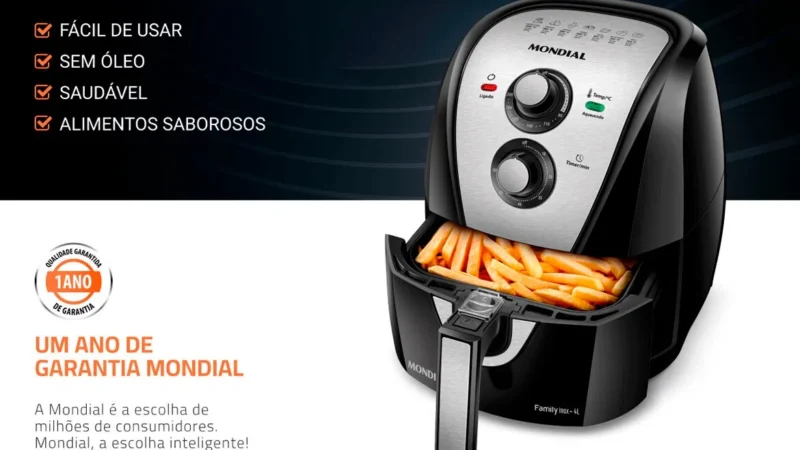 Fritadeira Sem Óleo Air Fryer 4 Litros Mondial em “PROMOÇÃO” – Praticidade e Sabor na Sua Cozinha