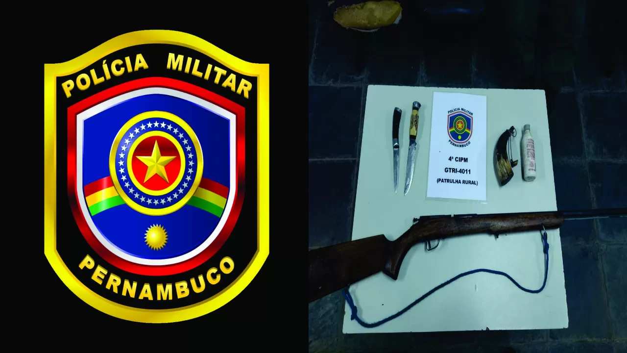 TACARATU: Policiais Militares da 4ª CIPM apreendem arma de fogo na Zona Rural