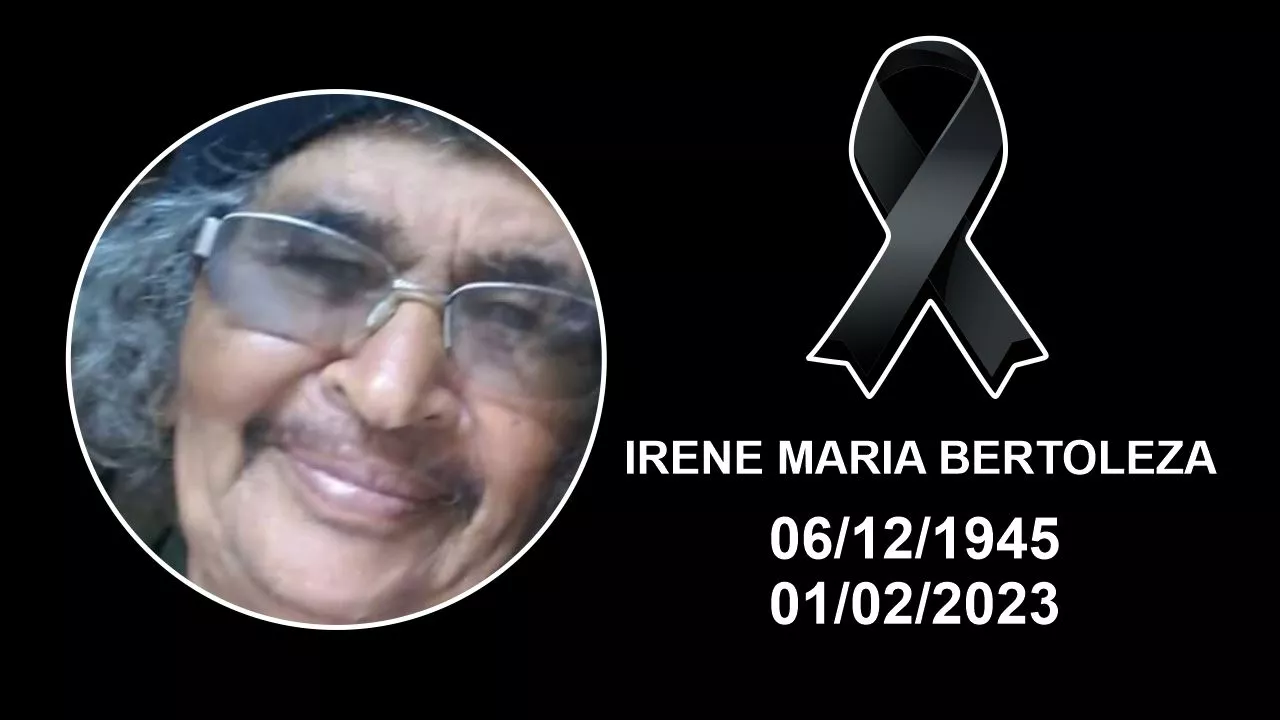 JATOBÁ: Faleceu aos 77 anos, a senhora Irene Maria Bertoleza